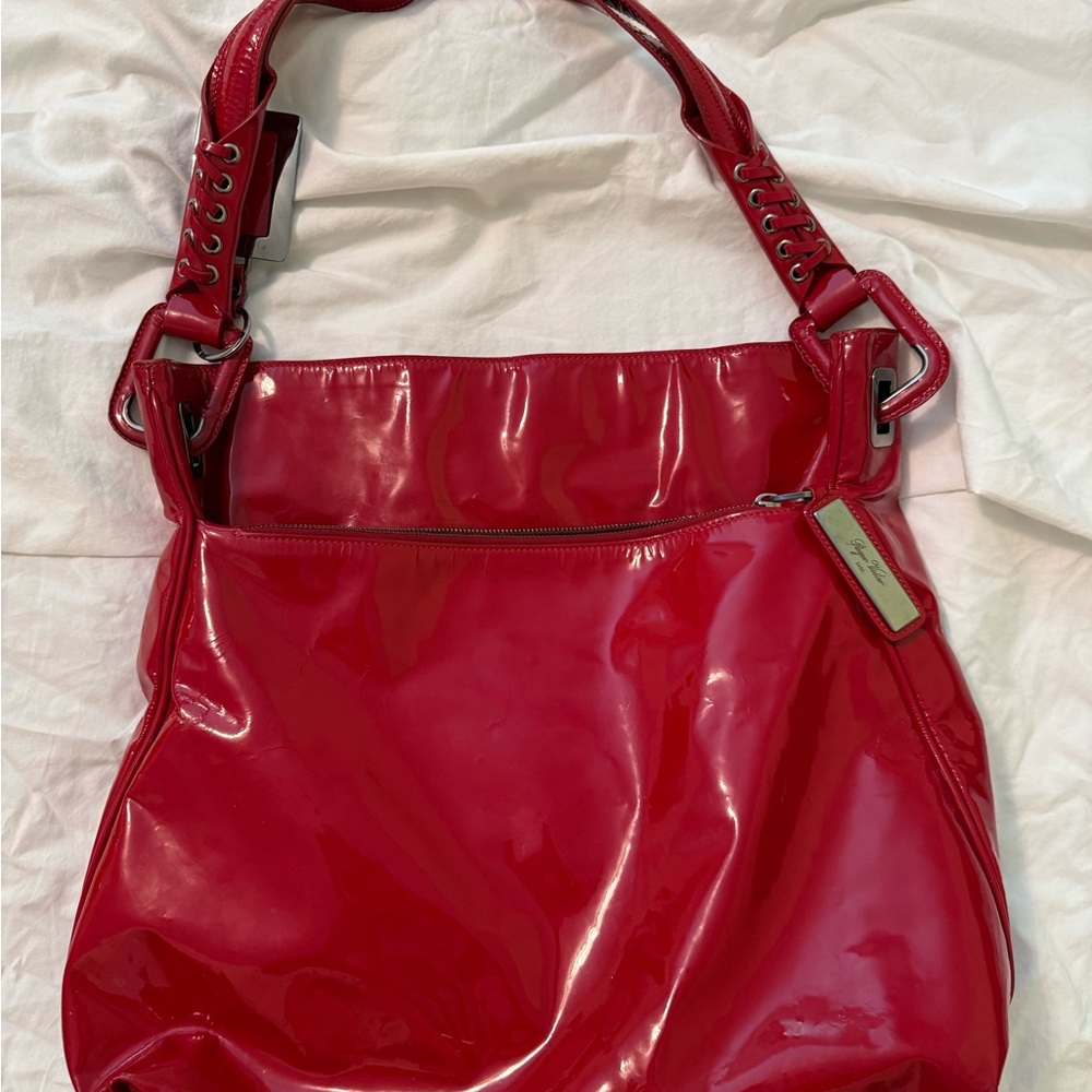 Roger Vivier Red Patent Leather Shoulder Bag